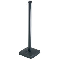 Novap – Poteau PVC noir sur socle à lester 4kg – Résistance aux intempéries – Pour délimitation chantier – 2001113