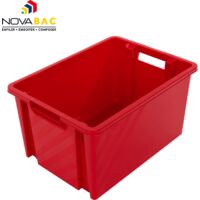 Novap – Bac de rangement 30L rouge – Dimensions 470 x 346 x 255 mm – Matière plastique stabilisé UV – Couvercle disponible en option – 5201596