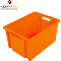 Boite de rangement Novabac 30L Orange fluo - 5201619