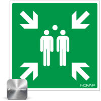 Panneau point de rassemblement - Alu 200x200mm - 4010533