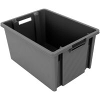 Bac Empilable et Gerbable Novabac 54L Gris Acier Novap