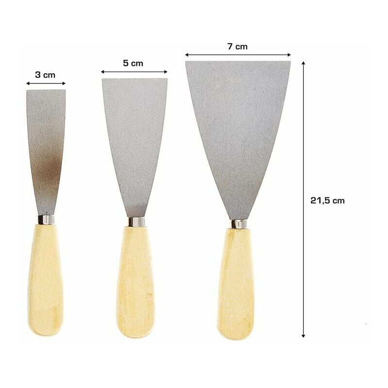 Couteau Spatule à Enduit Plâtre Mastic 21 x 10 cm Manche