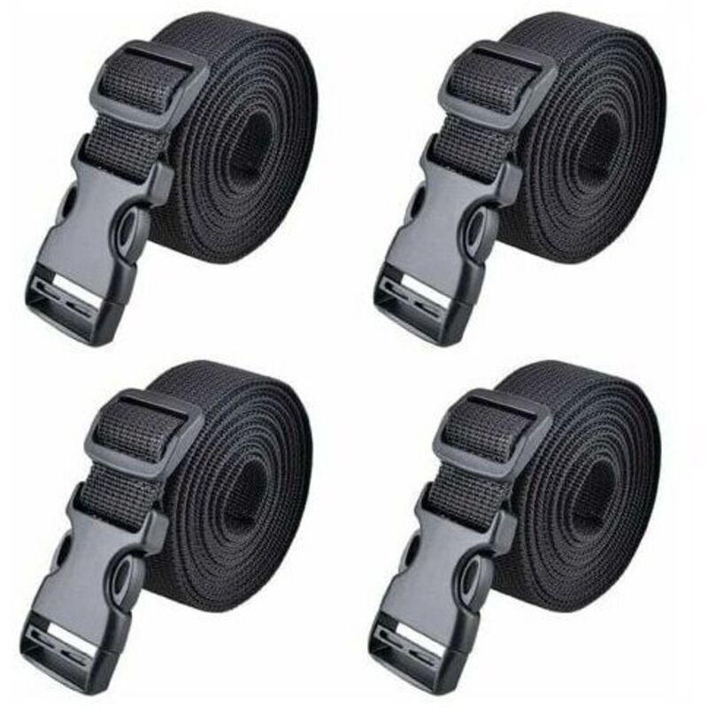 Lot De 2 Sangles D'arrimage à Cliquet – 10 M De Long, 25 Mm De Large – Polyester Renforcé Pour Fixer Des Charges Lourdes