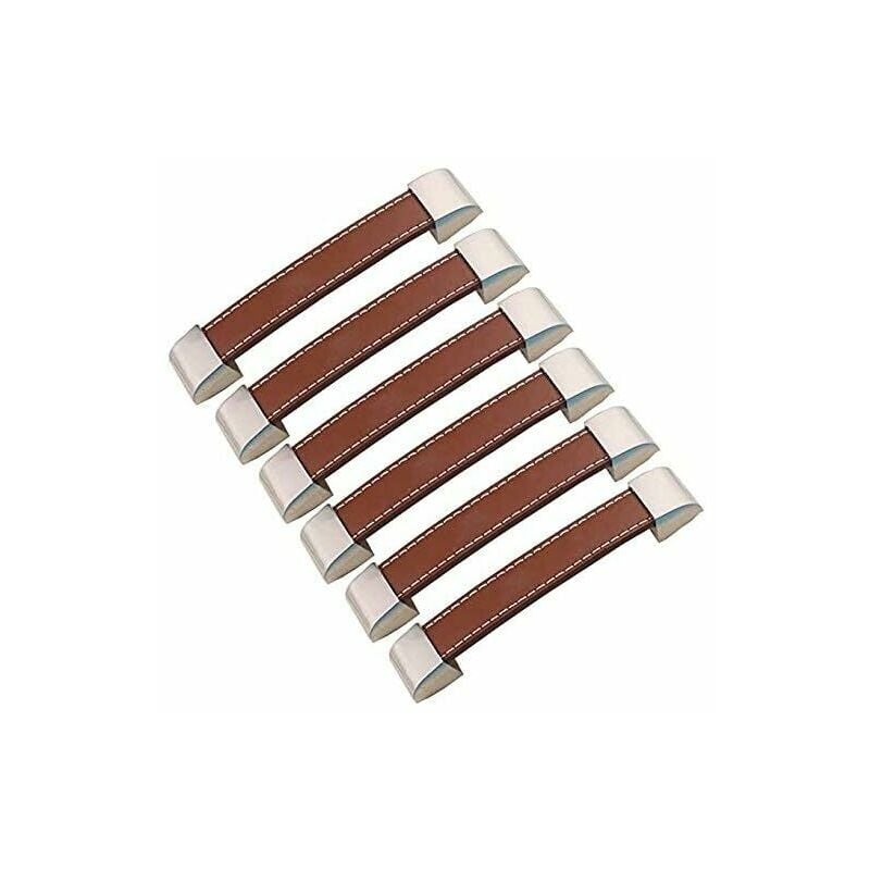 6pcs poignées en cuir pour meubles Poignées de meubles vintage en cuir Poignée en cuir poignée de meuble 128mm Ephé