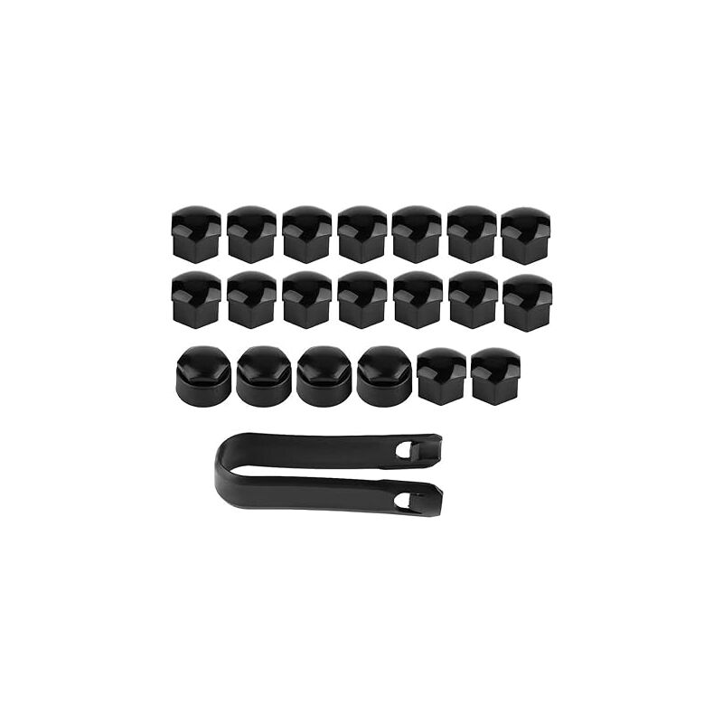 Cache-écrous De Roue 17 Mm - Lot De 20 + Clé - Bleu - Universel Voiture - SkinoEu