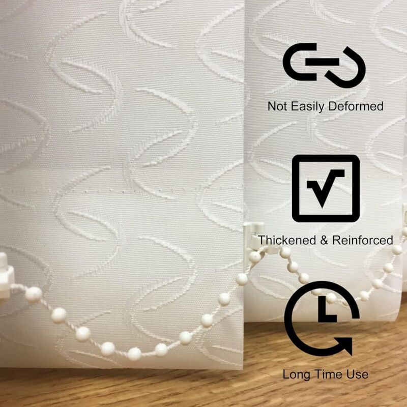 Kit De Plaques De Lestage Pour Stores Verticaux - 20 Poids 127 Mm + Chaîne Blanche 10 M + 20 Connecteurs - Remplacement Accessoire Rideau