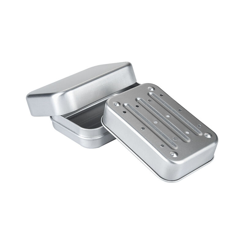 2 Boîtes à Savon Aluminium Avec égouttoir - Boîtes Métalliques étanches Pour Voyage