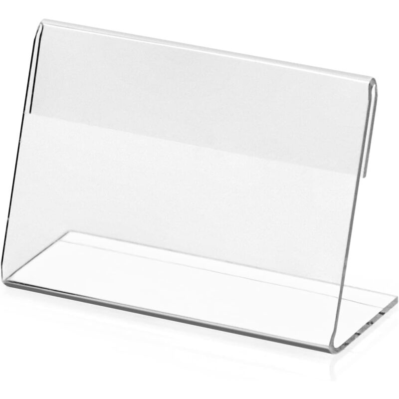 40 Étiquettes Porte-Prix Transparentes En Acrylique - Support Pour Cartons De Prix 6x4cm - Épicerie, Magasin