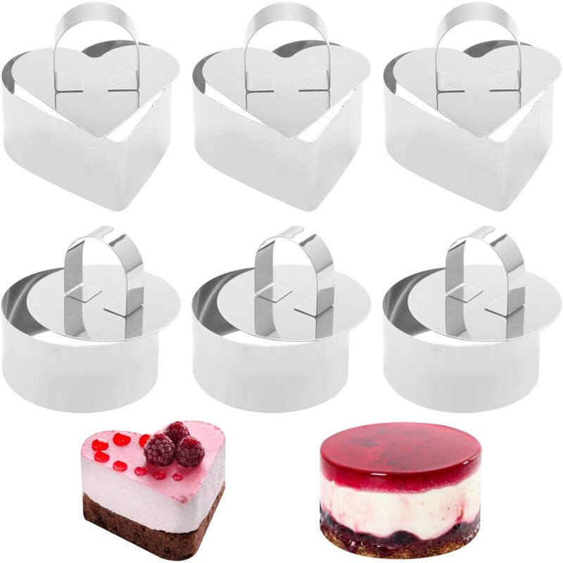 Lot De 12 Cercles à Pâtisserie En Acier Inoxydable - Diamètre 6 Cm, Pour Petits Gâteaux, Tartes, Quiches, Mousses