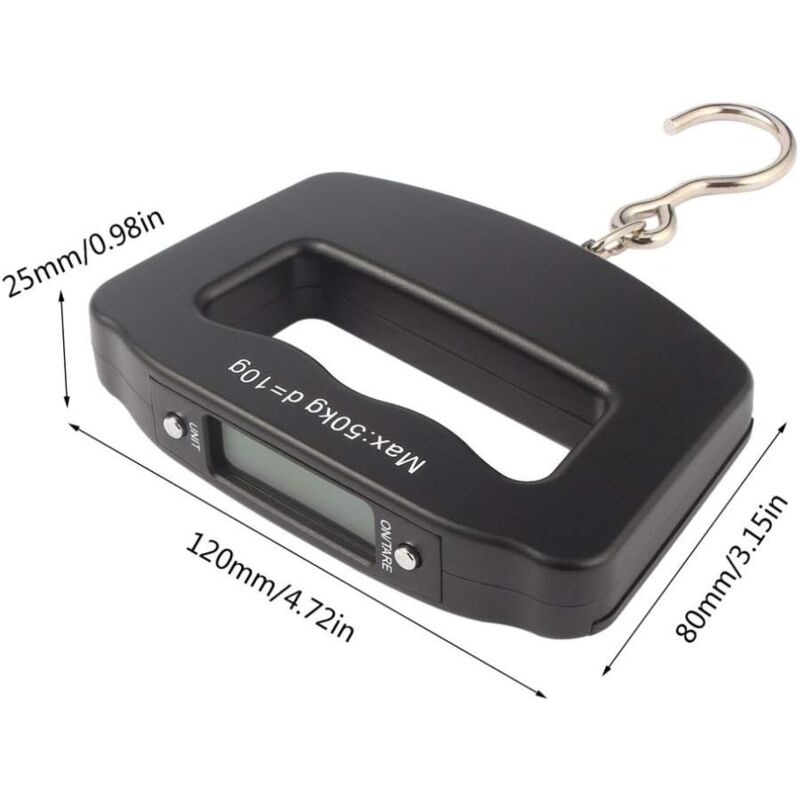 Balance à Bagages Portable ECSiNG – Pèse Jusqu’à 50 Kg, écran LCD Rétroéclairé, Pas Besoin De Pile !