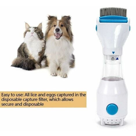 Peigne À Puces Électrique Pour Animaux De Compagnie, Dissolvant De Poux Électrique, Brosse De Nettoyage Aux Puces Et Peigne À Poux, Attrape Poux Pour Chiens