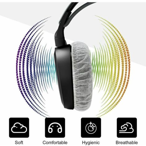Housses Pour Casque Audio – 6 Pièces Lavables, Extensibles, Confort Et Hygiène Pour Salles De Sport, Bureau…