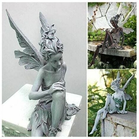 Acheter Statue de fée assise Tudor et Turek, ornement de jardin