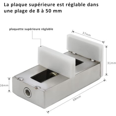 Lot de 2 Verrous de Coulissante pour Serrures de Fenêtre Coulissantes Réglables, Serrure de Fenêtre Coulissante