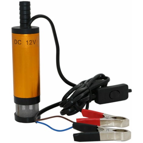 Pompe submersible 12V pour le pompage de l'eau de gasoil 38mm pompe de transfert de carburant diesel d'huile d'eau Pompe submersible électrique de pompe à essence de CC de pompe diesel