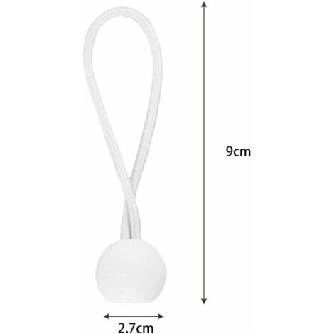 Tendeur Bache, Tendeur BouleTendeur Élastique pour Pavillon,Bâche,Camping,Tente,Rideaux Harnais d’Extension(20 Pièces Blanche-20cm  )