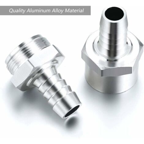Clapet Anti-Retour Carburant Aluminium 8mm - Lot De 2 Avec 6 Clips à Ressort, Pour Essence Diesel Eau