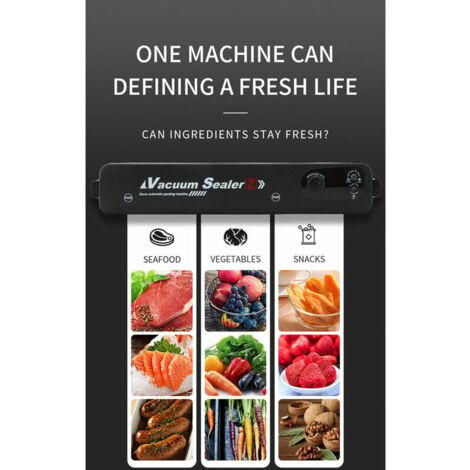 Machine Sous Vide Alimentaire, Appareil de Mise Sous Vide la Cuisine et la Conservation, pour Aliments, Viandes, Légumes, Fruits Inclus 10 Sac Sous Vide