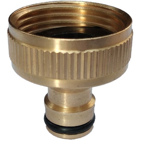 Connecteur robinet rond laiton 1/2 à 3/4 adaptateur universel tuyau  d'arrosage