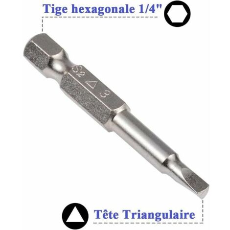 Jeu De 5 Embouts De Tournevis Magnétiques Tête TRIANGULAIRE - Tailles TA1.8, TA2.0, TA2.3 - Pour Sécurité Électronique