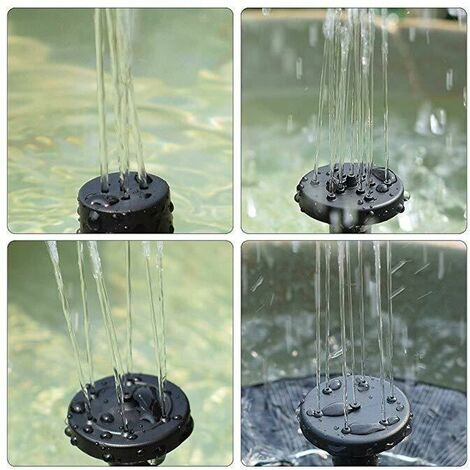 Fontaine Solaire 16cm solaire fontaine d'eau pompe jardin extérieur classique rond flottant eau paysage oiseau bain fontaine