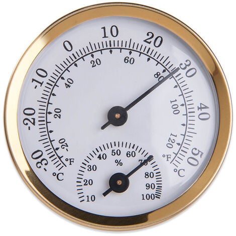 Thermomètre intérieur analogique hygromètre - Affichage de la température  de l'humidité or