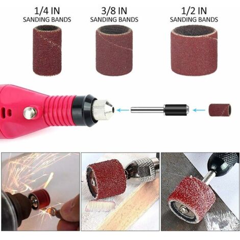 KIT DE TAMBOUR de ponçage anneau de ponçage 10 pièces tête de meulage