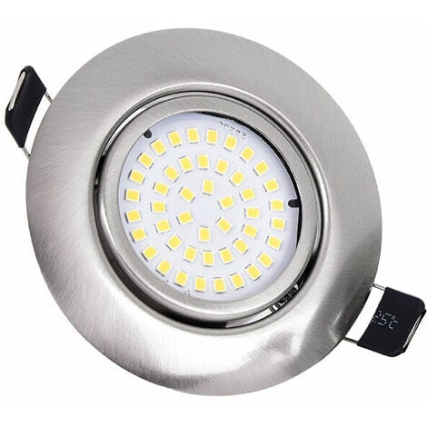 Gr4tec Spot LED Encastrable IP44, 10 x 5W Spot LED Extra Plat 3000K Blanc  Chaud 310LM, Plafonnier LED Encastrable Ultra-Plat 35MM, Trou Φ70-90mm,  Spot