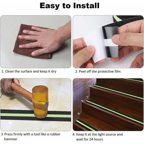 ONTWIE Ruban Adhésif Antidérapant, Ruban De Sécurité Antidérapant Qui