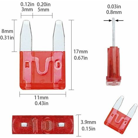 150pcs Mini Fusible Voiture +150pcs Fusibles Voiture Moyenne - 11 Spécifications Fusible Auto: 2A 3A 5A 7.5A 10A 15A 20A 25A 30A 35A 40A, Avec un Petit Clip pour Fusible de Rechange