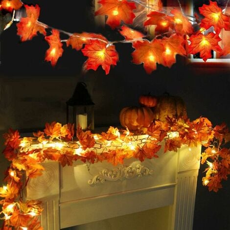 Guirlande lumineuse de décoration d'automne – 24 guirlandes