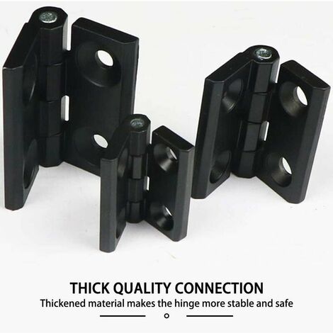 Charnières Pliantes - 4PCS Charnières de Porte de Matériel pour Porte de Placard Domestique, Alliage de Zinc, Noir, 404025mm