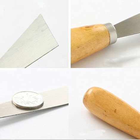 Couteau à mastic en métal avec poignée (spatule flexible)