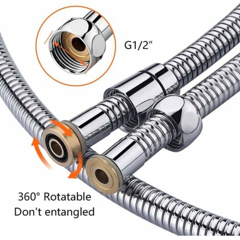 Flexible de douche, flexible de douche 1,5 M, argent