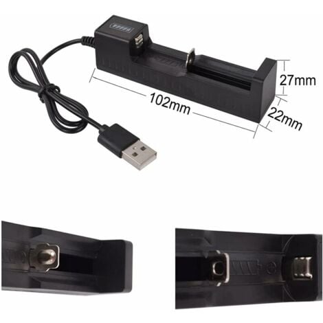 2 pièces chargeur de batterie universel chargeur de batterie intelligent mini chargeur de batterie rechargeable multifonction