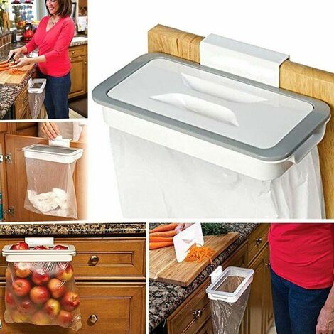 Support De Sac Poubelle Pour Porte D'armoire - Acier Inoxydable - Organisateur De Cuisine Pratique