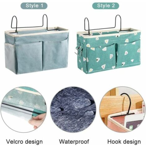 Surblue Organisateur De Lit Suspendu 8 Poches – Caddy Chevet Lit Superposé, Canapé Ou Poussette, Rangement Pratique Et Solide En Oxford Noir