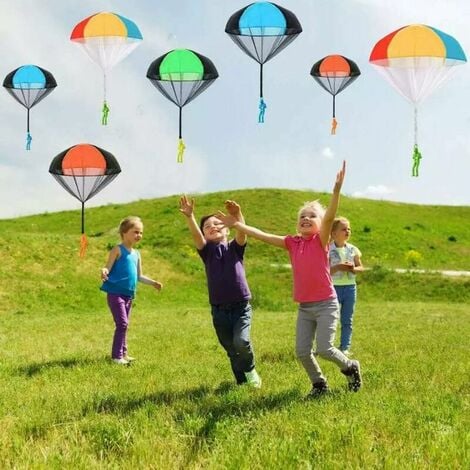 Parachutiste à lancer en plastique jouet pour enfant, jeu de plein air