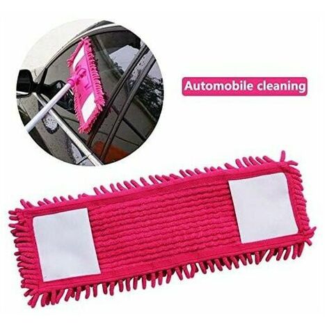 Lot de 4 serpillères de nettoyage en microfibre, extensibles, en microfibre, pour sol plat, lavables，GU.B/bon,