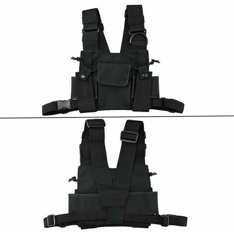 Porte Radio UAYESOK Porte Talkie Walkie Poitrine, Harnais Support Radio Police, Housse étui Pochette Hostler En Nylon Pour Kenwood Baofeng Icom Midland Motorola Retevis Yaesu Gilet Tactique Porte Radio Poitrine