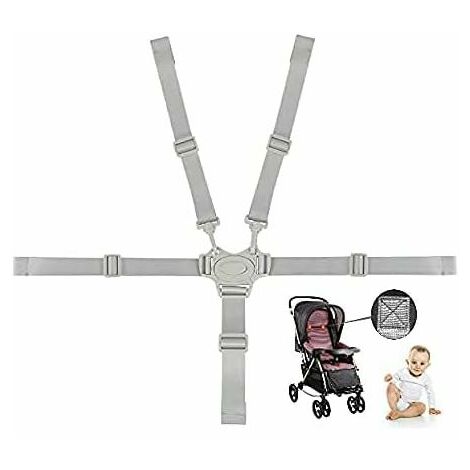 5 points harnais bébé poussette sangle de sécurité, sécurité bébé poussette  ceinture de sécurité, durable poussette pour - Cdiscount Bricolage