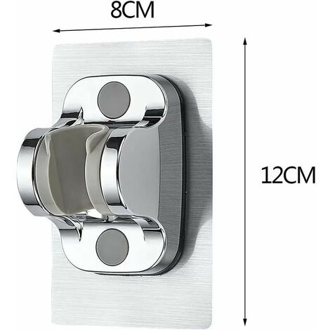 Support Pommeau De Douche Réglable - Compatible Barre 18-25 Mm, ABS Chromé, Installation Facile
