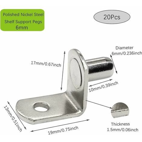 Clips Supports équerre Pour Tablette Ou étagère - Lot De 2, Chromé Mat, Neufs
