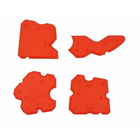 Ensemble d'outils de calfeutrage en silicone 4 pièces Kit de lisseurs de joints  pour finition d'étanchéité en silicone (rouge) 
