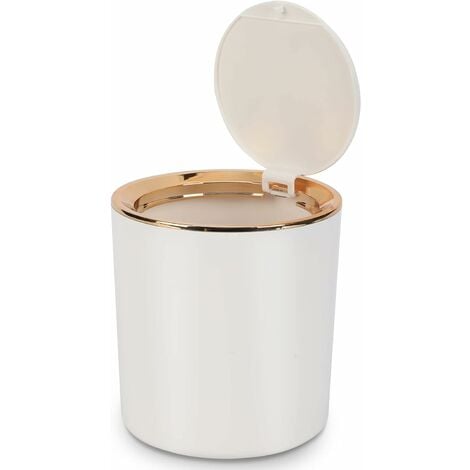 Poubelle couvercle bambou 30L Modern Color blanc - Accessoires Cuisine  Pas Cher