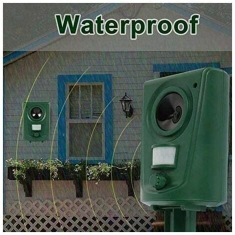 2023 2X Répulsif Chat Jardin à Ultrasons, Répulsif Chats avec Piquet au Sol Prévenir Les Chiens et Les Chats, Les Oiseaux, pour Jardins, Champs, Pépinières, Etanche