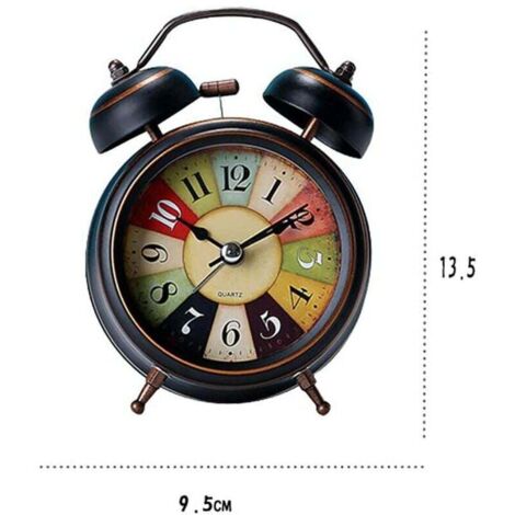 Réveil Analogique Silencieux Rétro Vert Menthe Et Or – Grand Cadran, Veilleuse Douce, Mouvement Sans Tic-Tac, à Piles, Pour Chambre, Bureau, Décoration Élégante