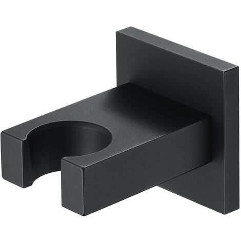 Support De Douche Universel Duravit Noir Mat - Pour Pommeau De Douche, Fixation Murale Invisible - Garantie 5 Ans