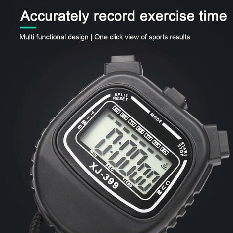 Minuterie De Sport Chronomètre Électronique Étanche Multifonctions À  Affichage Numérique À 2 Rangées Sports Timer