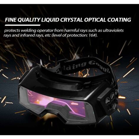 Lunettes de Soudure Masque pour Protection Yeux de Soudage à Assombrissement Automatique pour TIG MIG MMA Lunettes de Soudure professionnelles